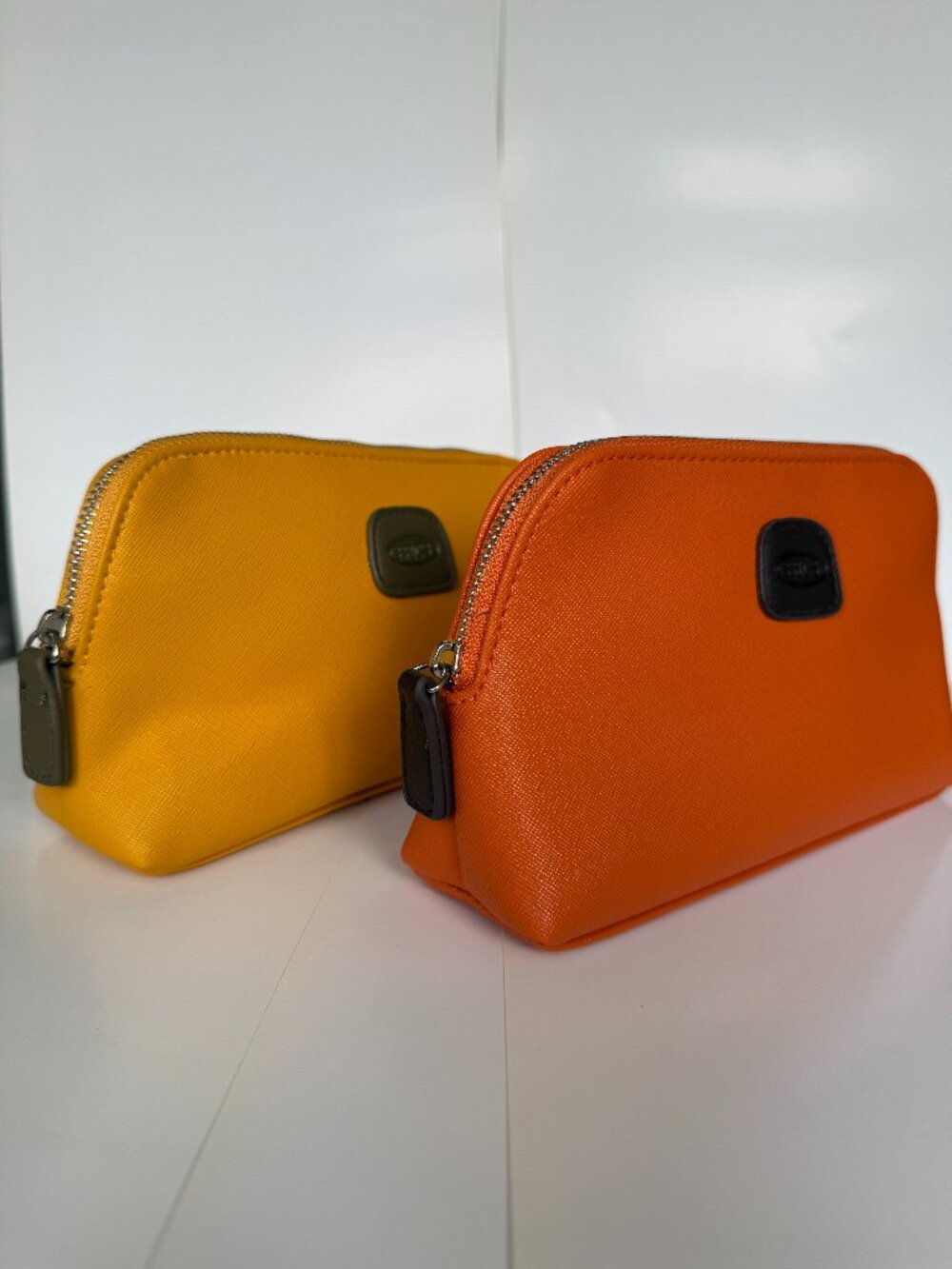 BRIC’S Orange Luxury Travel Toiletry Bag Organizer Set of 2 Exclusive